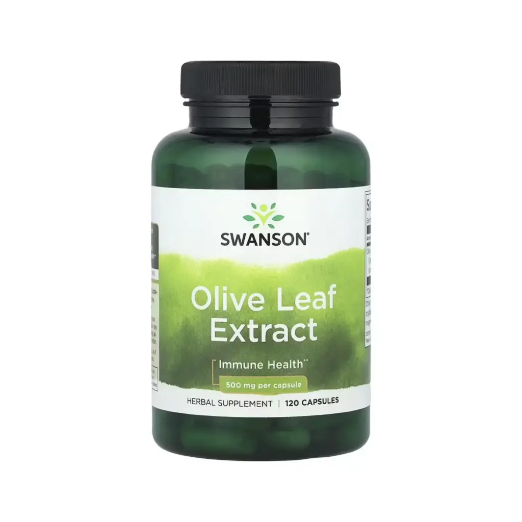 Swanson Extracto De Hoja De Olivo, Salud Inmunitaria, 500 Mg, 120 Cápsulas 