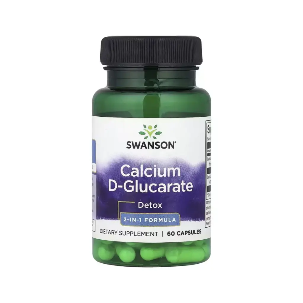 [087614021232] Swanson D-glucarato De Calcio, Promueve La Desintoxicación Para Favorecer La Salud Y El Bienestar General, 60 Cápsulas (250 Mg Por Cápsula) 
