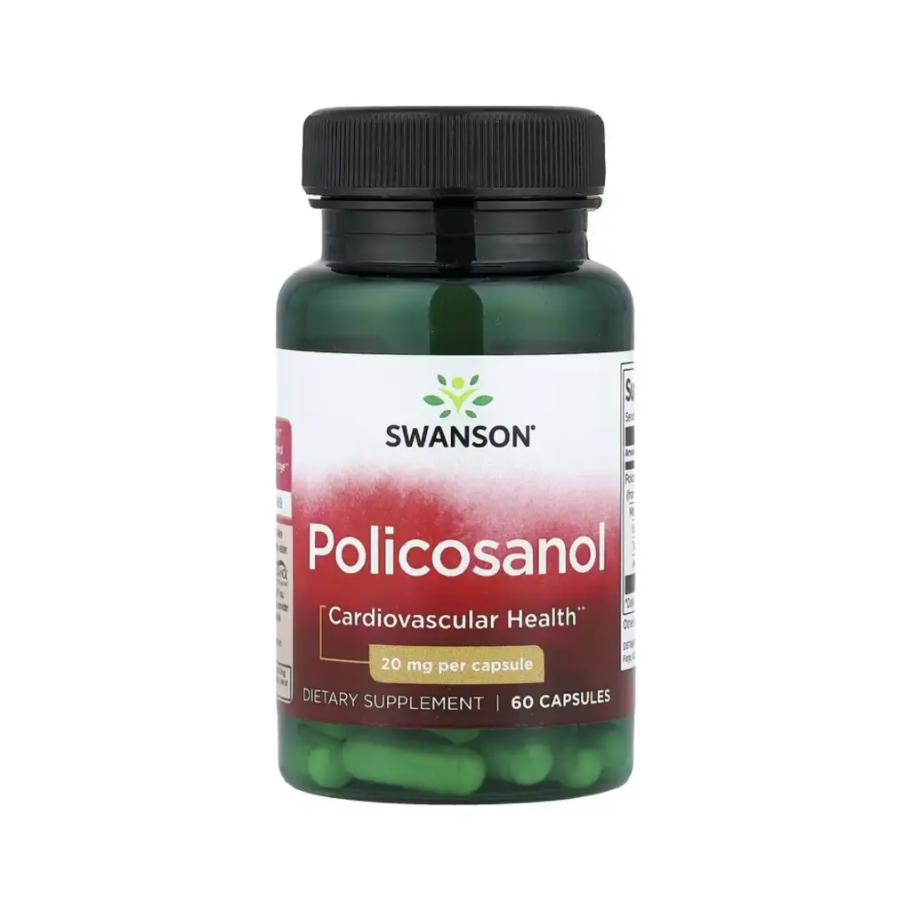 [087614022048] Swanson Policosanol, Salud Cardiovascular, 20 Mg, 60 Cápsulas 
