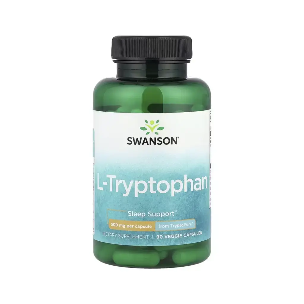 Swanson, L-triptófano, 500 mg, Refuerzo para el sueño, 90 cápsulas vegetales 