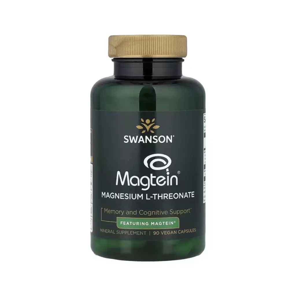 Swanson L-treonato De Magnesio, Refuerzo Para La Memoria Y La Cognición, 90 Cápsulas Veganas 