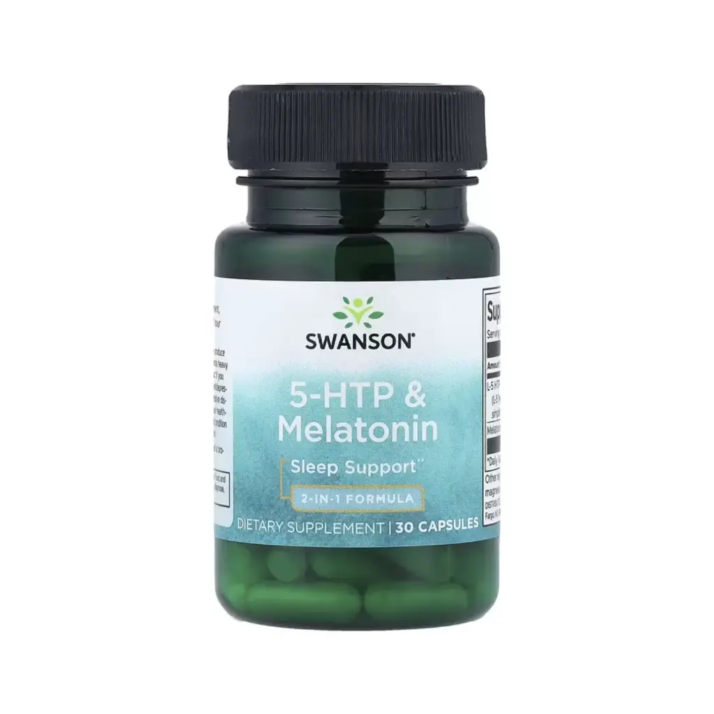 [087614027647] Swanson 5-htp Y Melatonina, Refuerzo Para El Sueño, 30 Cápsulas 