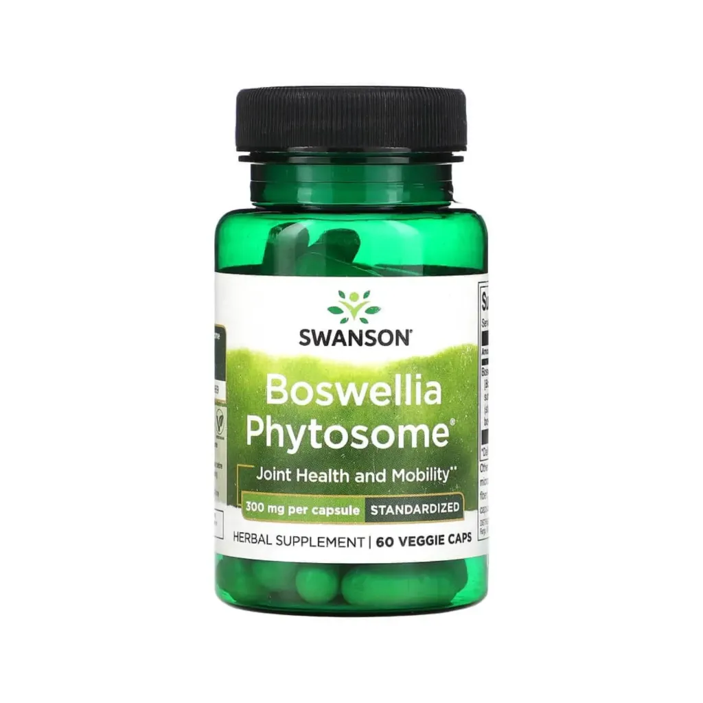 Swanson Boswellia Fitosoma, Ayuda A La Movilidad Y Confort Articular 300 Mg, 60 Cápsulas Vegetales