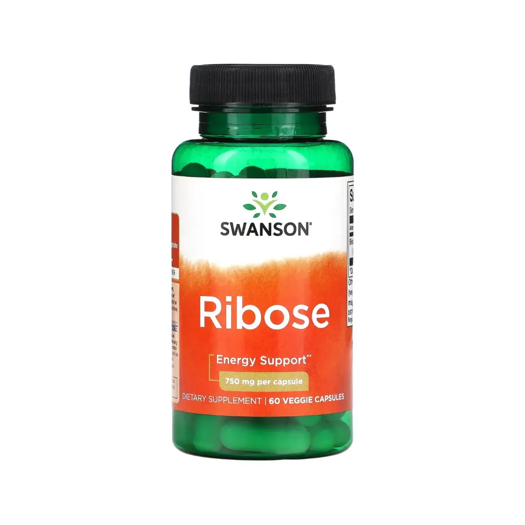 Swanson D-ribose, Ayuda A Restaurar Los Niveles De Energía Celular 750 Mg, 60 Cápsulas Vegetales