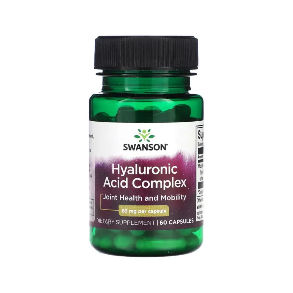Swanson Complejo De Ácido Hialurónico, Salud Articular Y Movilidad, 83 Mg, 60 Cápsulas