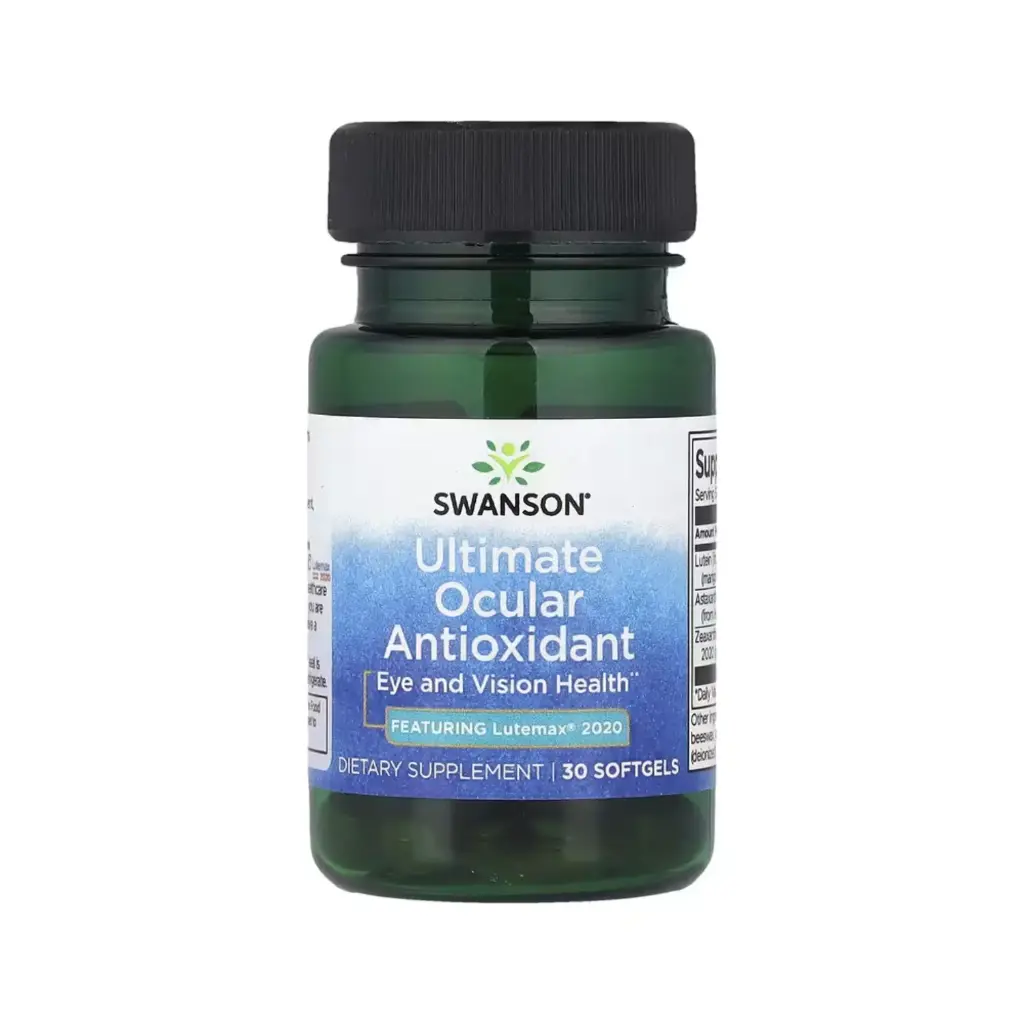 Swanson Antioxidante Ocular Superior, Salud Cerebral Y Visual, 30 Cápsulas Blandas 