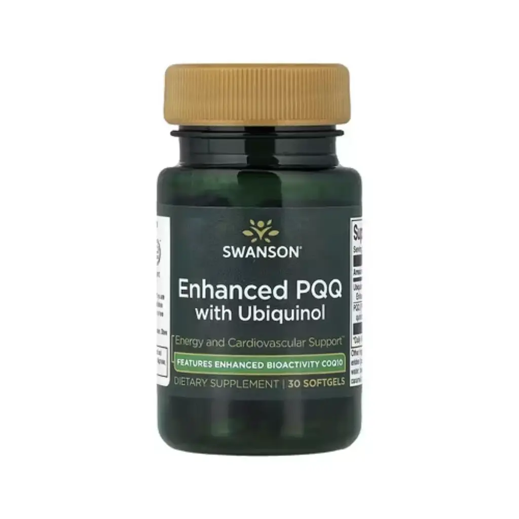 [087614029450] Swanson PQQ Mejorada Con Ubiquinol, Refuerzo Energético Y Cardiovascular, 30 Cápsulas Blandas 