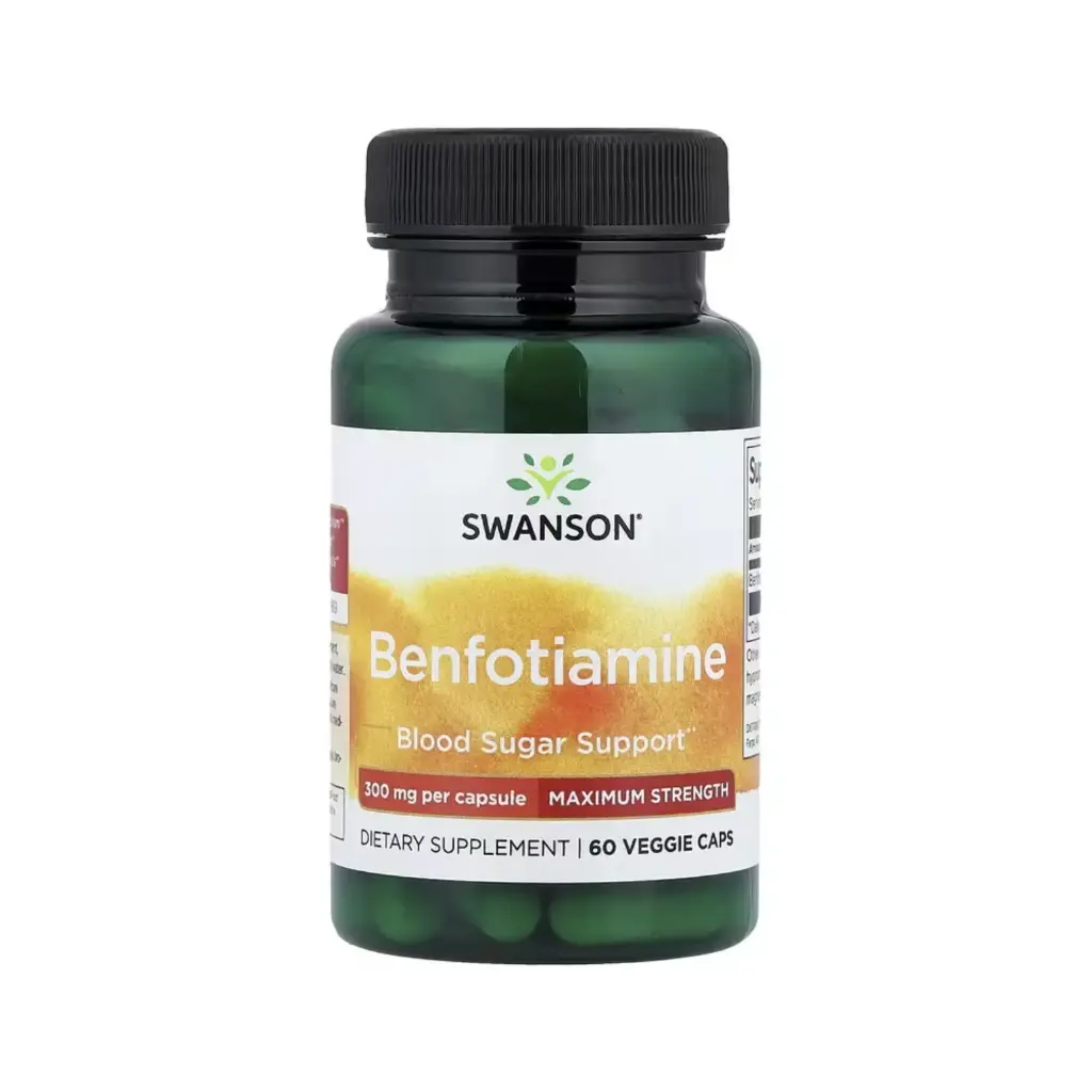 [087614029771] Swanson Benfotiamina, Concentración Máxima, Refuerzo Para La Glucemia, 300 Mg, 60 Cápsulas Vegetales 