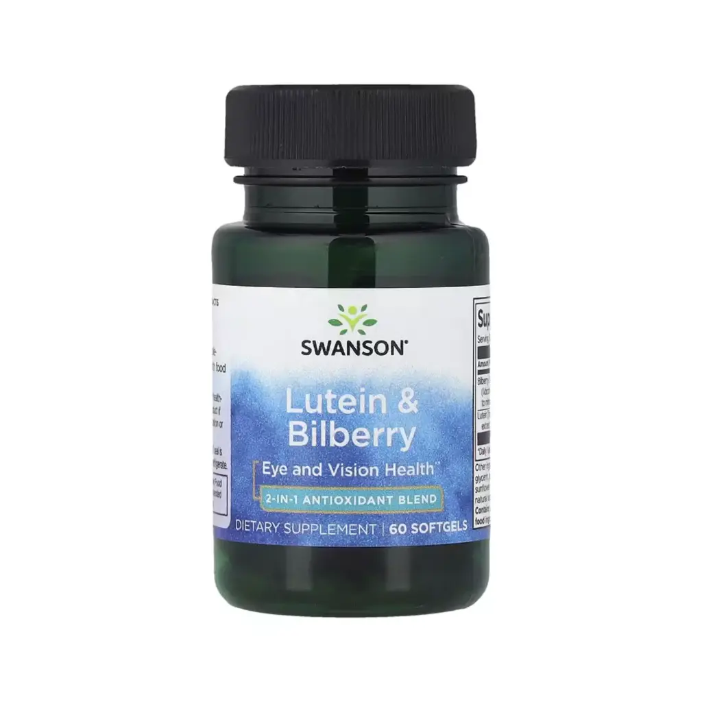 [087614029894] Swanson Luteína Y Arándano, Salud Ocular Y Visual, 60 Cápsulas Blandas 