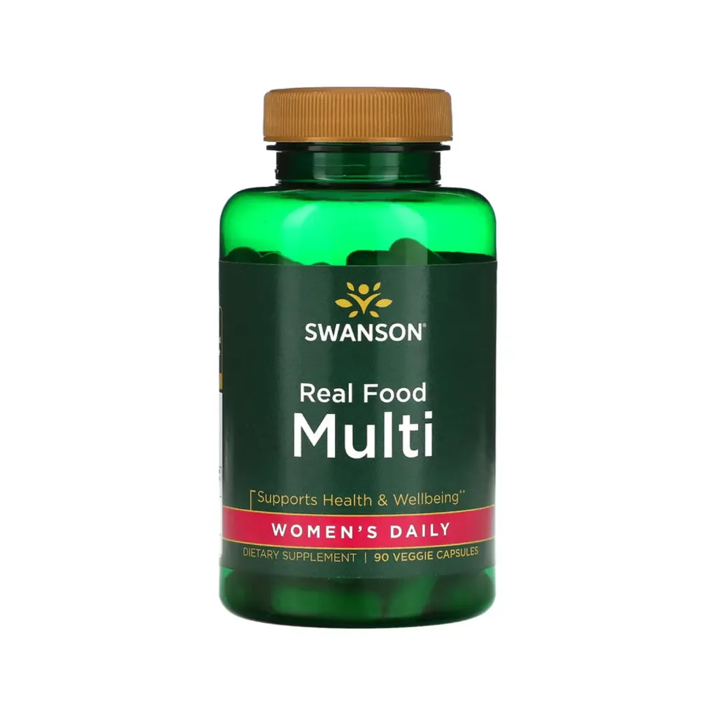 Swanson Real Food Multi, Para Mujeres, Ayuda A Equilibrar Los Niveles De Energía 90 Cápsulas Vegetales