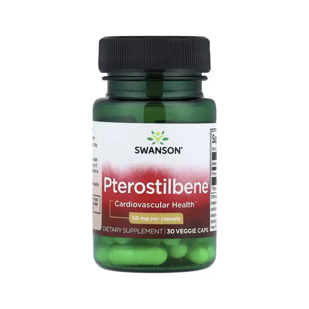 Swanson Pterostilbeno, Salud Cardiovascular, 50 Mg, 30 Cápsulas Vegetales 