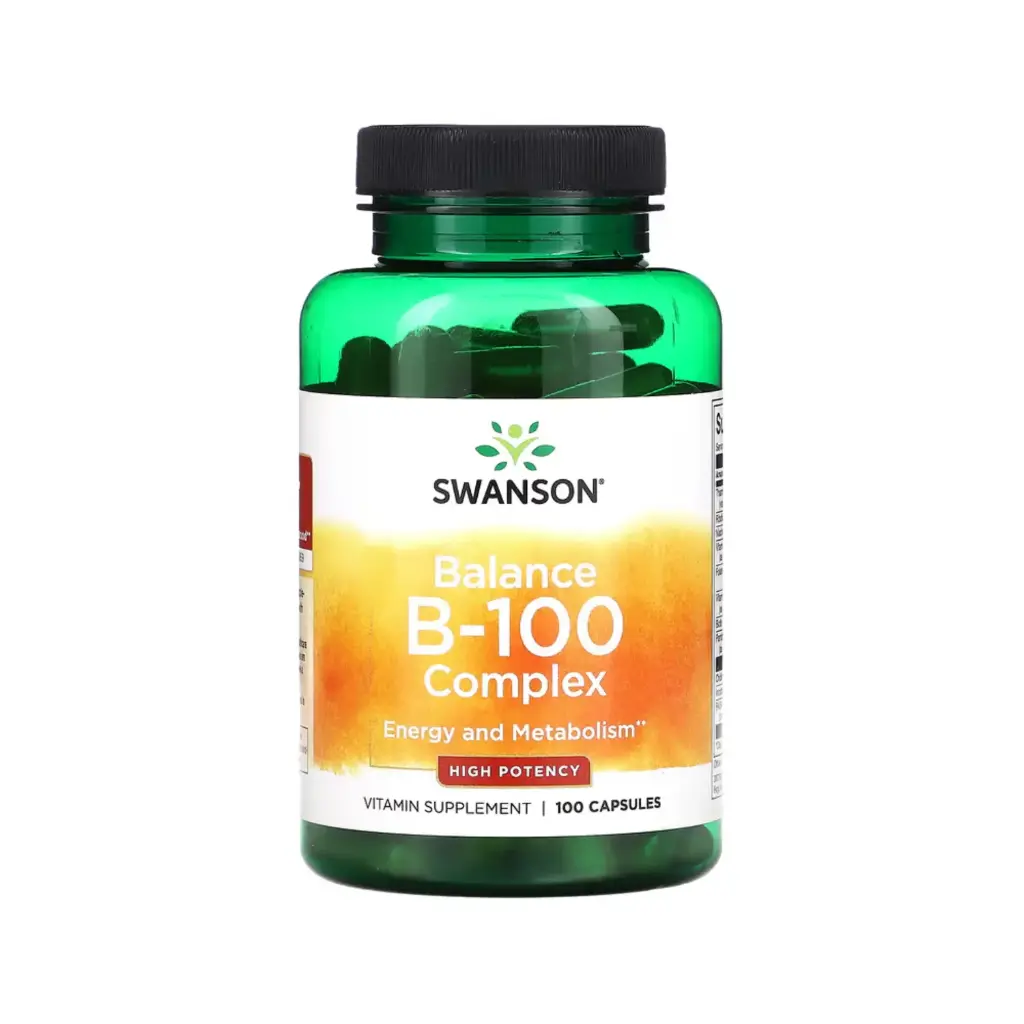 [087614010557] Swanson Complejo Balance B-100 Alta Potencia, Promueve La Salud Del Sistema Nervioso, Inmunitario Y Cardiovascular, 100 Cápsulas