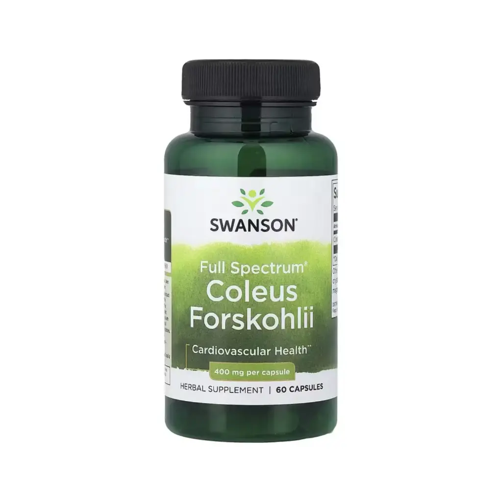 [087614114286] Swanson Coleus Forskohlii Full Spectrum, Salud Cardiovascular 400 Mg, 60 Cápsulas