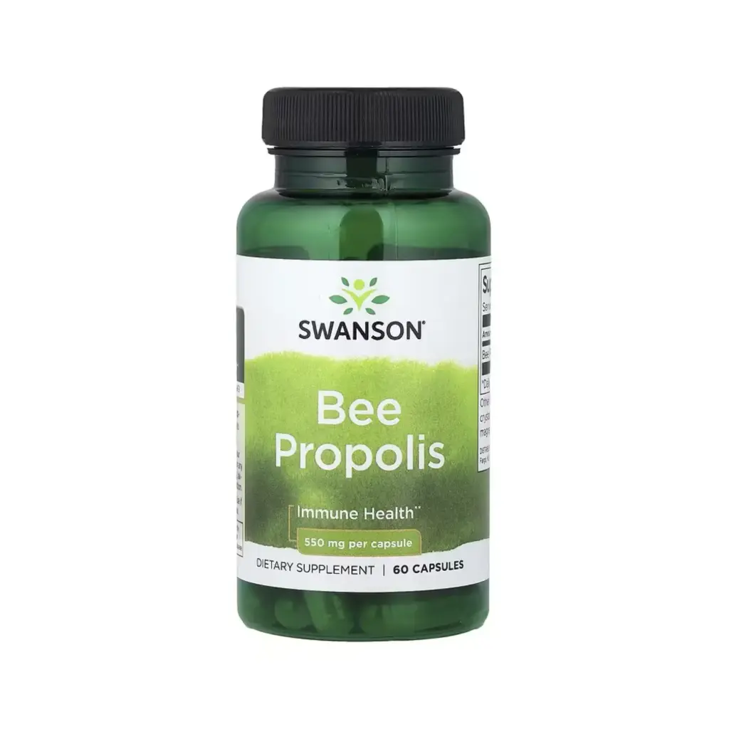 Swanson Propóleo De Abeja, Salud Inmunitaria 550 Mg, 60 Cápsulas 