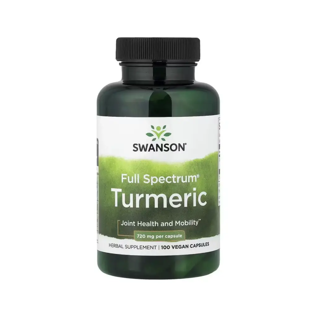 [087614019406] Swanson Full Spectrum, Cúrcuma, Salud Y Movilidad De Las Articulaciones, 720 Mg, 100 Cápsulas Veganas 