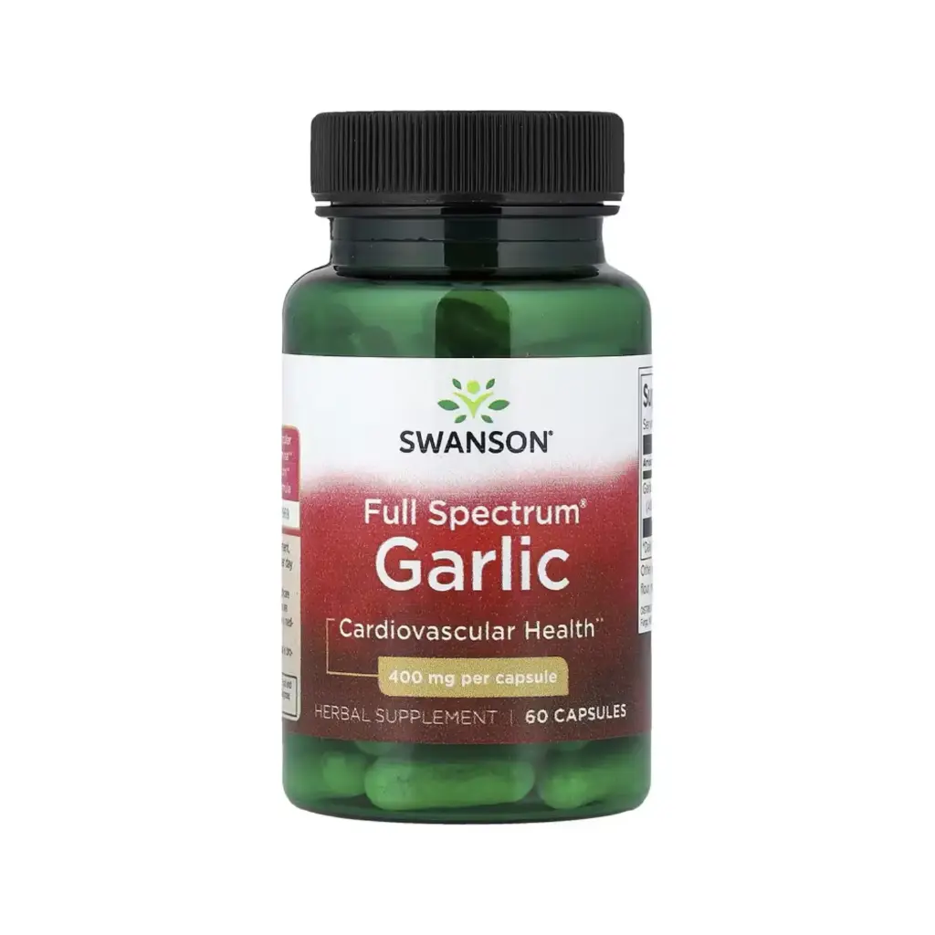 Swanson Ajo, Full Spectrum, Salud Cardiovascular 400 Mg, 60 Cápsulas
