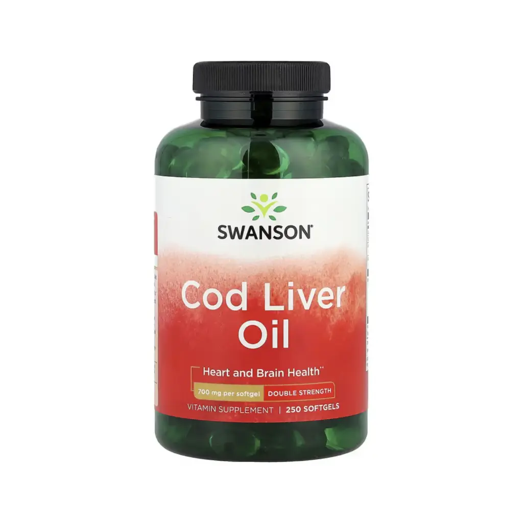 Swanson Aceite De Hígado De Bacalao, Salud Del Corazón Y El Cerebro 250 Cápsulas Blandas 