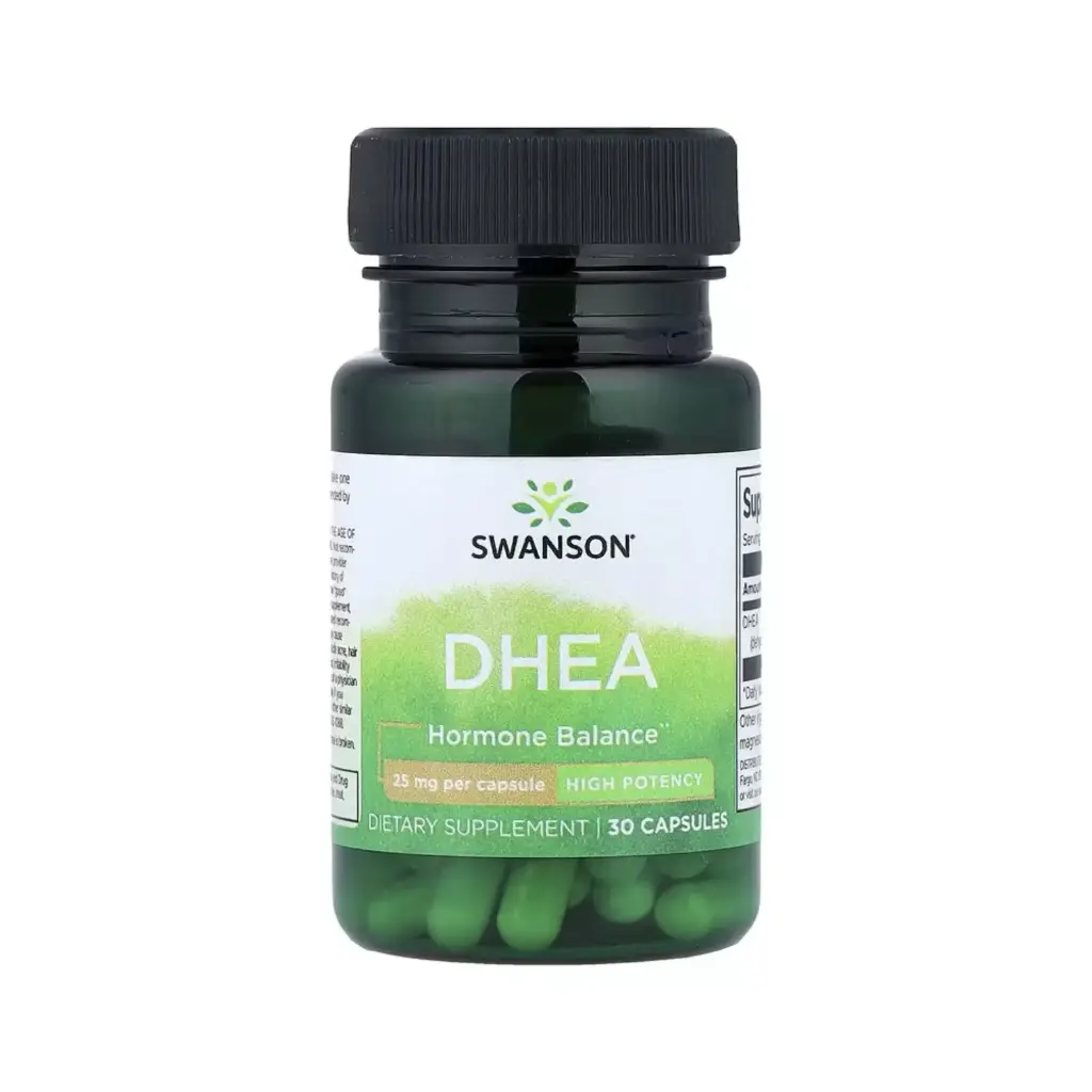 Swanson DHEA, Dehidroepiandrosterona, Alta Potencia, Equilibrio Hormonal 25 Mg, 30 Cápsulas