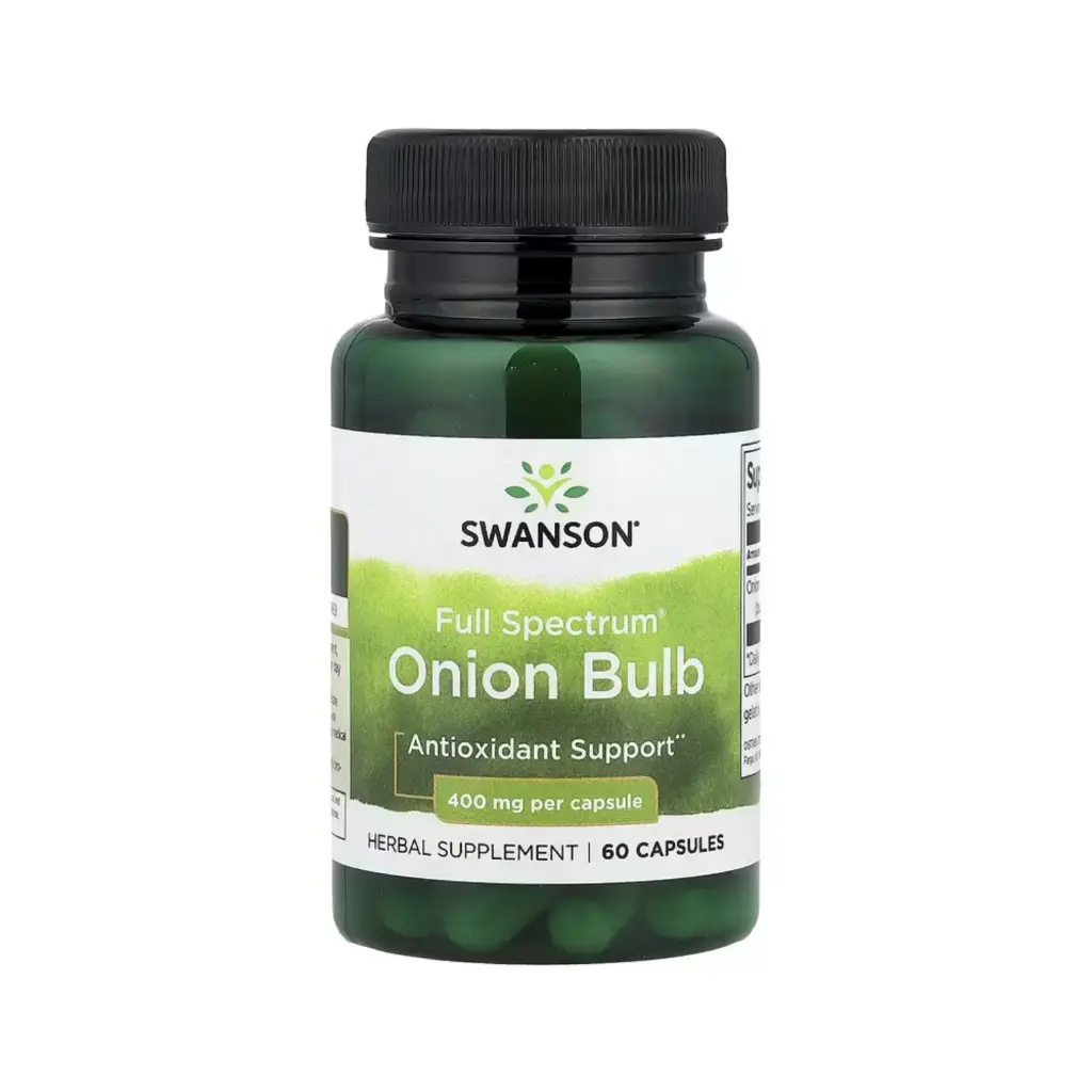 Swanson Bulbo De Cebolla Full Spectrum, Protección Antioxidante 400 Mg, 60 Cápsulas 