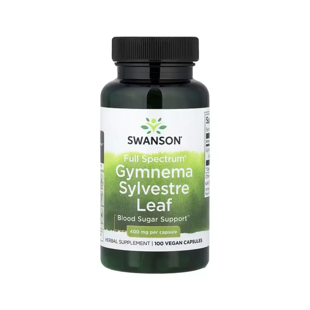 [087614019833] Swanson Full Spectrum, Hoja De Gymnema Sylvestre, Apoyo Para La Glucemia, 400 Mg, 100 Cápsulas Veganas 