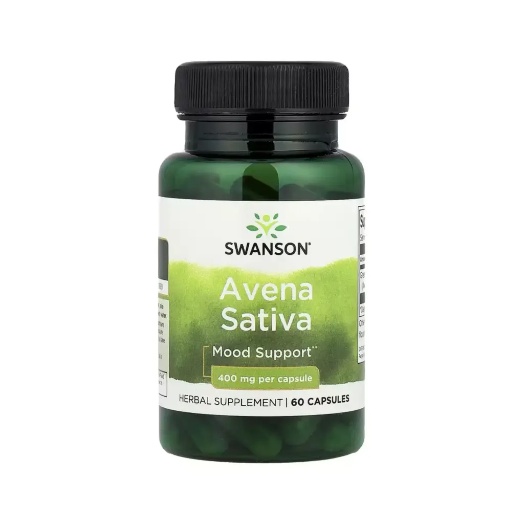 [087614113012] Swanson Avena Sativa, Refuerzo Para El Estado De Ánimo 400 Mg, 60 Cápsulas