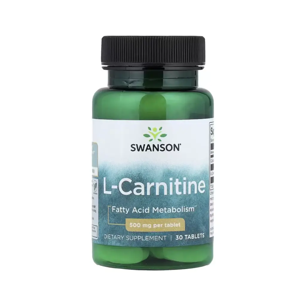 Swanson L-carnitina, Metabolismo De Los Ácidos Grasos 30 Comprimidos 