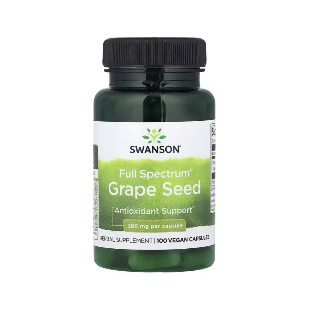 [087614110073] Swanson, Semilla De Uva Full Spectrum Protección Antioxidante 380 Mg, 100 Cápsulas Veganas