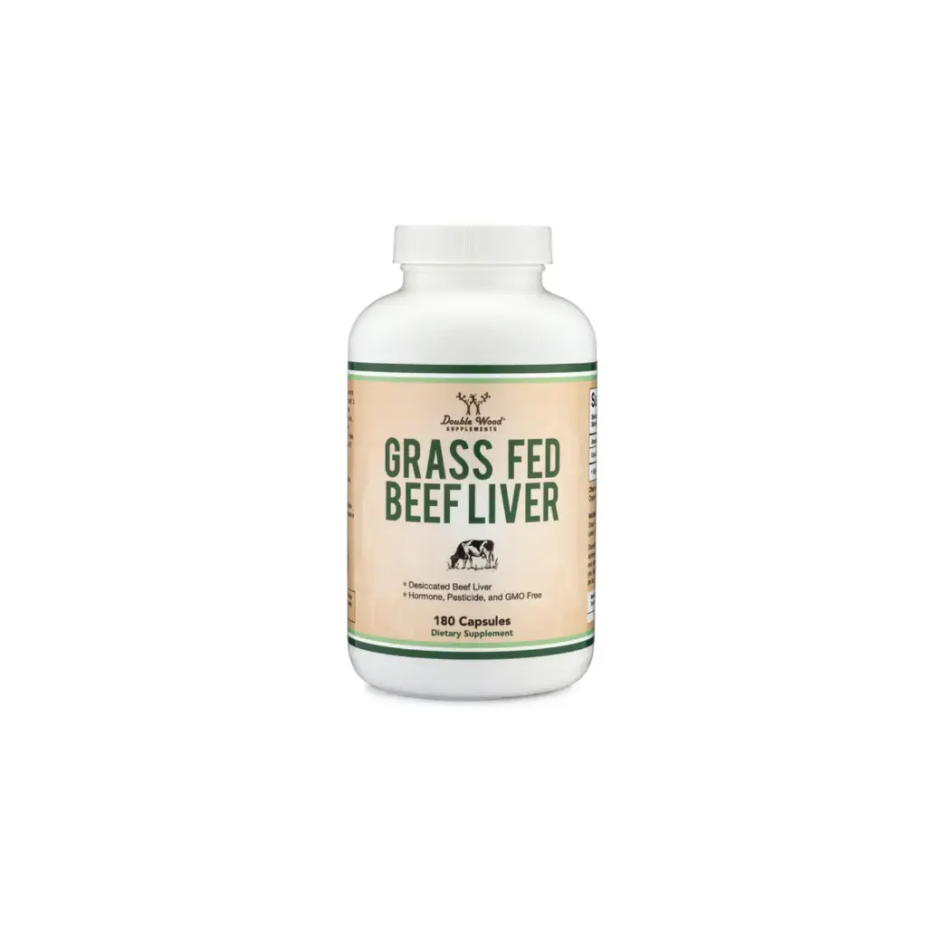 [850033272734] DOUBLE WOOD Grass Fed Beef Liver - 180 cápsulas