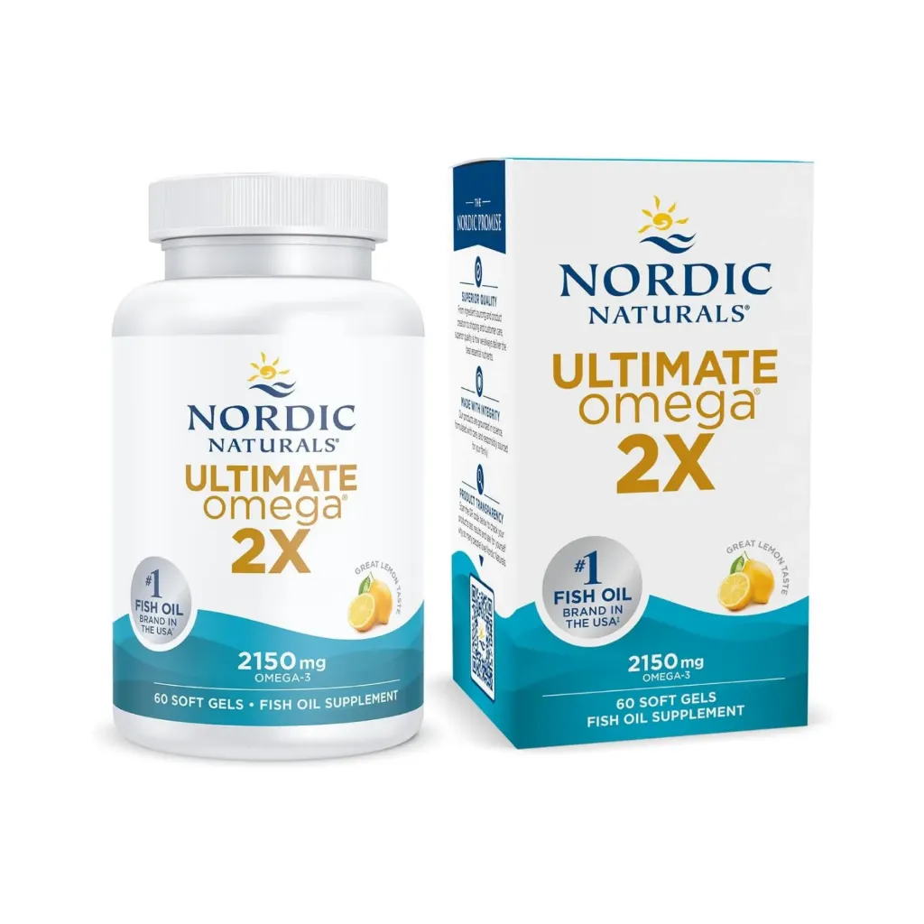 [768990021503] Nordic Naturals Ultimate Omega 2X 60 Softgels 2150 mg (Por 2 Servicios) Sabor Limón