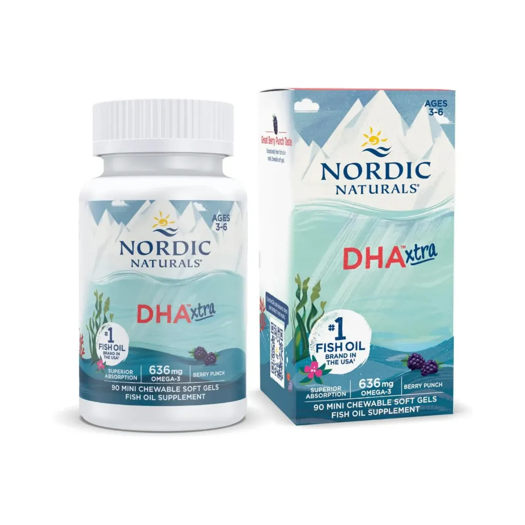 [768990027215] Nordic Naturals DHA Xtra para niños 90 minicomprimidos 636 MG