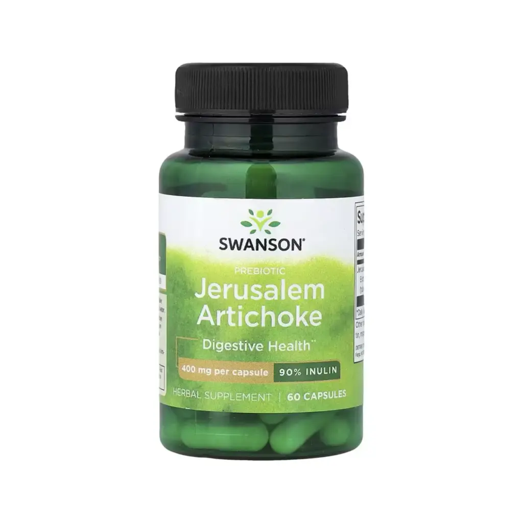 Swanson Alcachofa De Jerusalén Prebiótica, Salud Digestiva 400 Mg, 60 Cápsulas