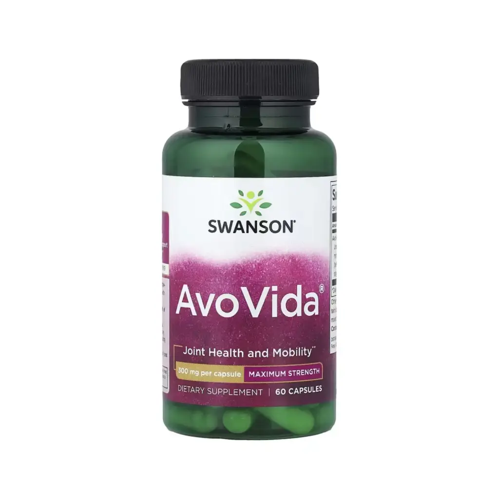 Swanson Avovida, Concentración Máxima, Suplemento Para Favorecer La Salud Y La Movilidad De Las Articulaciones, 300 Mg, 60 Cápsulas
