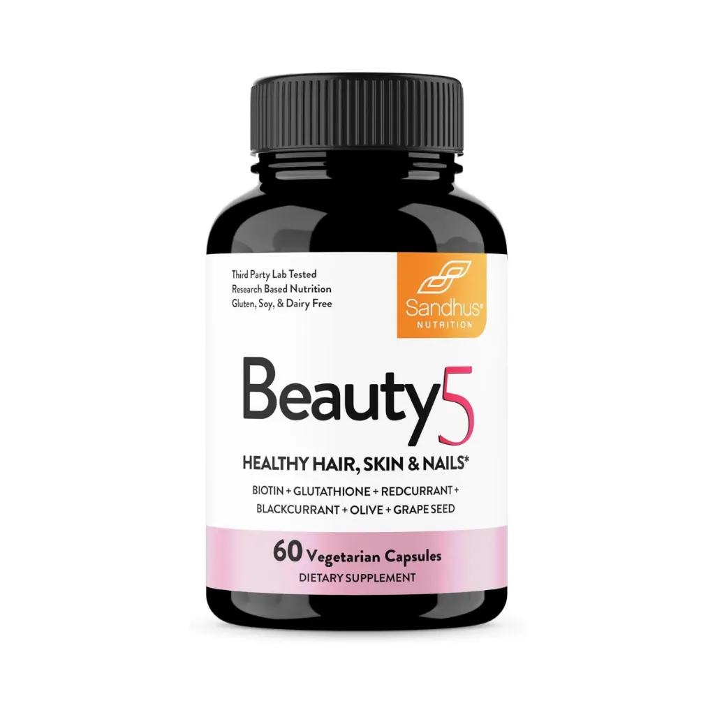 Sandhus Beauty 5 Cuidado de Cabello, Piel y Uñas Con 60 Capsulas