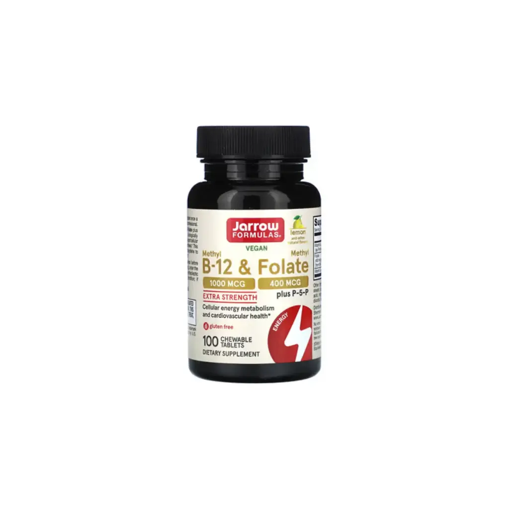 Jarrow Formulas, Metil B12 y metilfolato 100 comprimidos