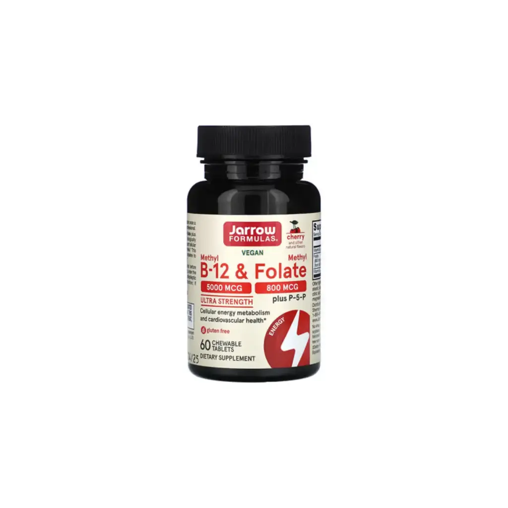 Jarrow Formulas, Metil B12 y metilfolato 60 comprimidos 