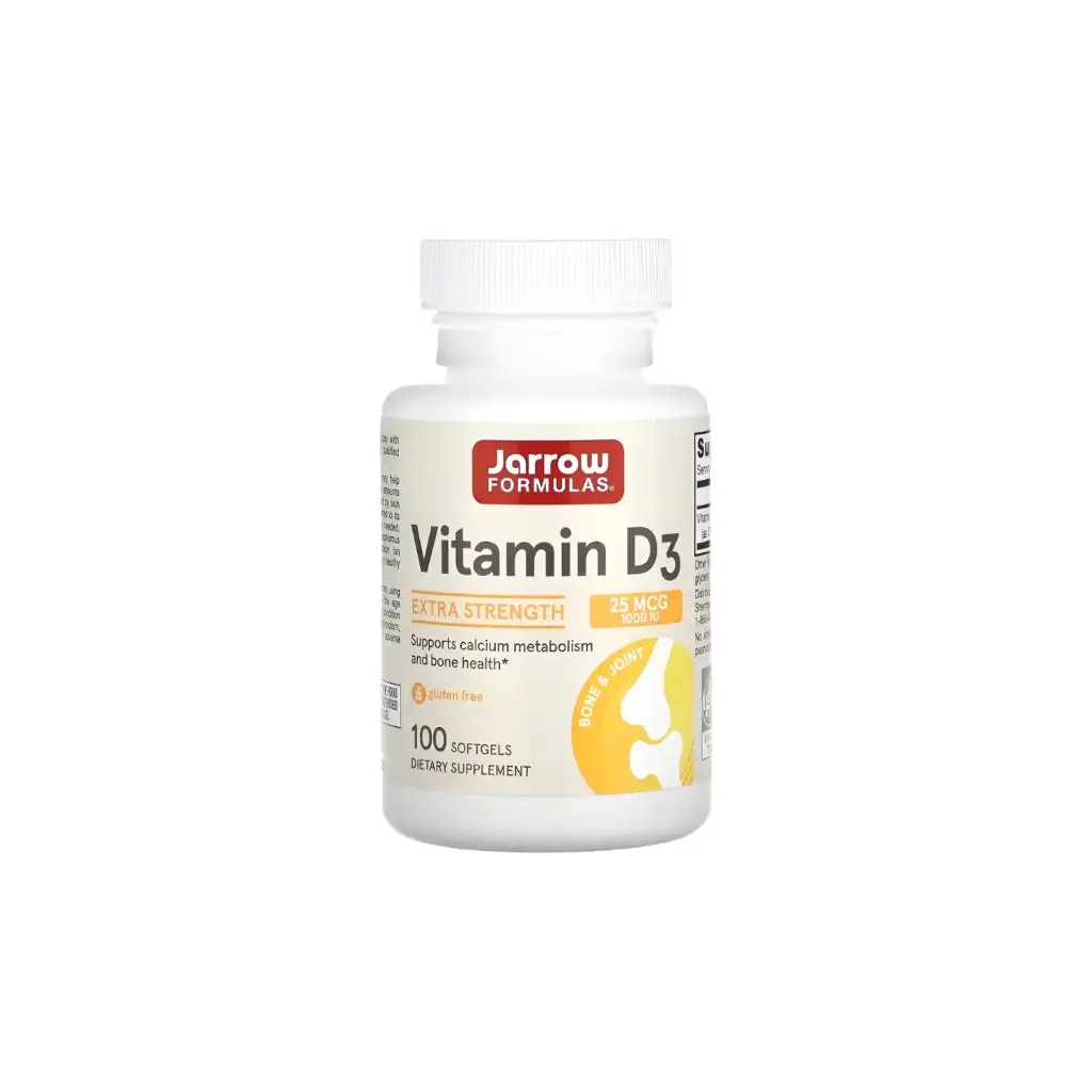 Jarrow Formulas, Vitamina D3 25 mcg (1000 UI), 100 sgels