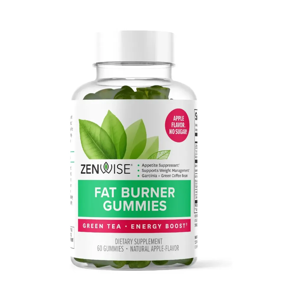 Zenwise Fat Burner Con Té Verde y Garcinia 60 Gomitas Sabor Manzana