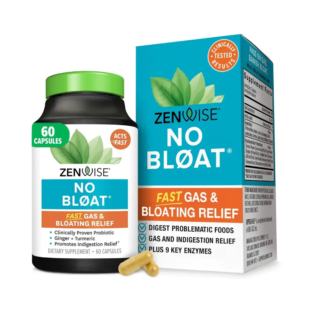 Zenwise No Bloat Con Enzimas y Probióticos 60 Capsulas