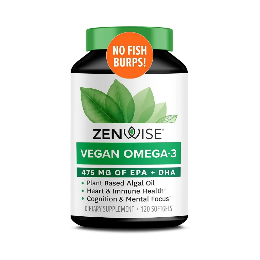 Zenwise Vegan Omega 3  475mg EPA + DHA Con 120 Softgels