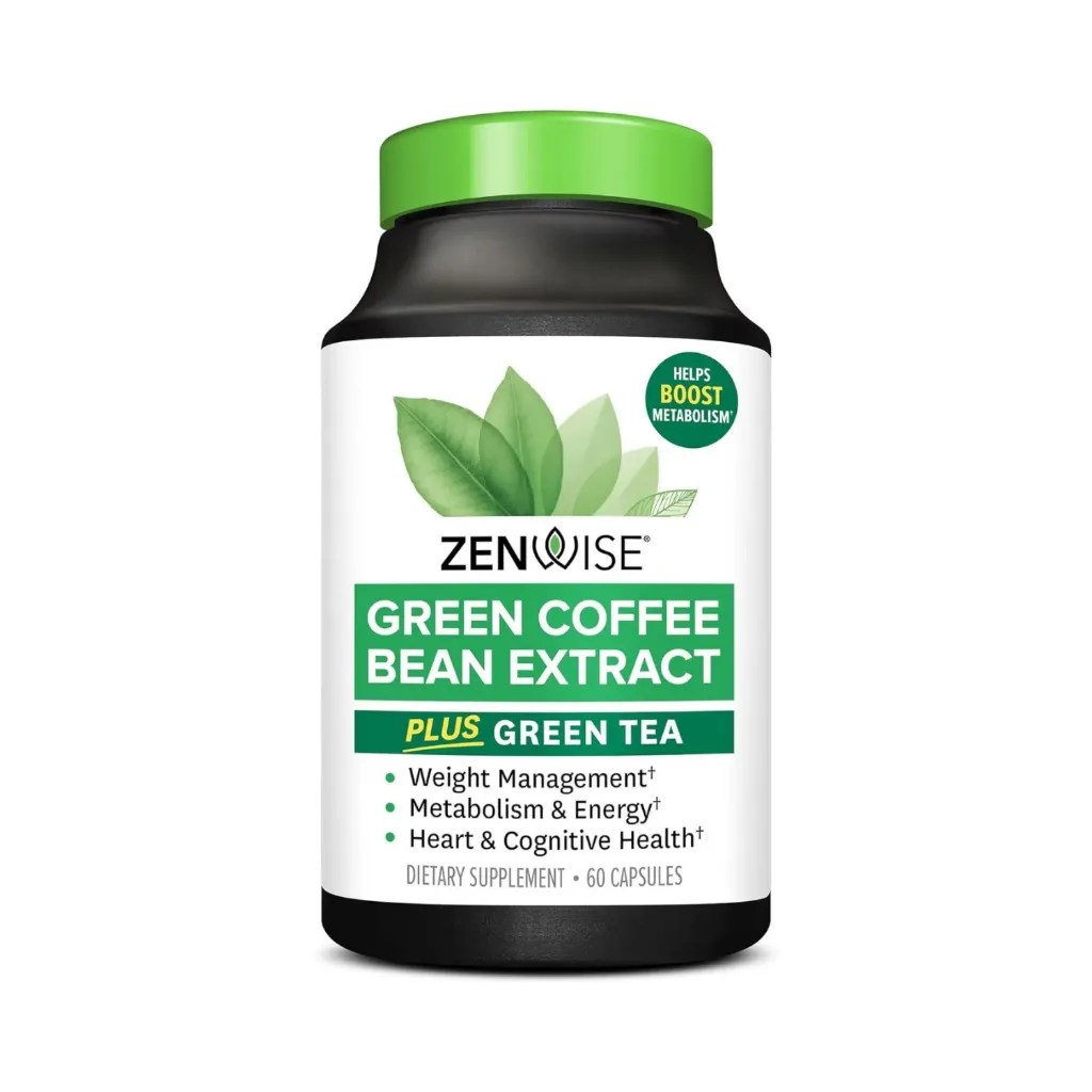 Zenwise Green Coffee Bean Extract - Extracto de Grano de Café y Té Verde Con 60 Capsulas