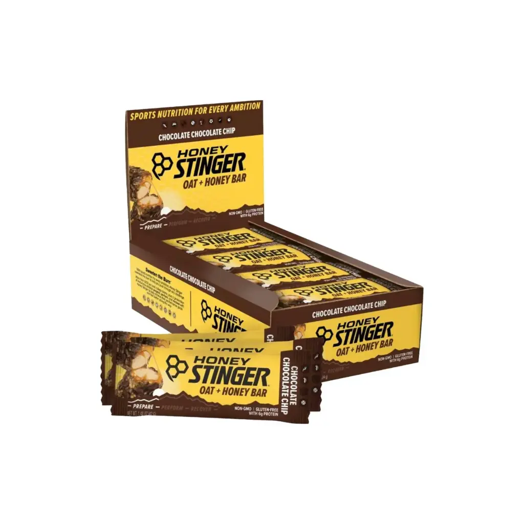 Honey Stinger, Barrita de avena y miel, Chocolate con chips de chocolate, 12 barritas, 42 g (1,48 oz) cada una