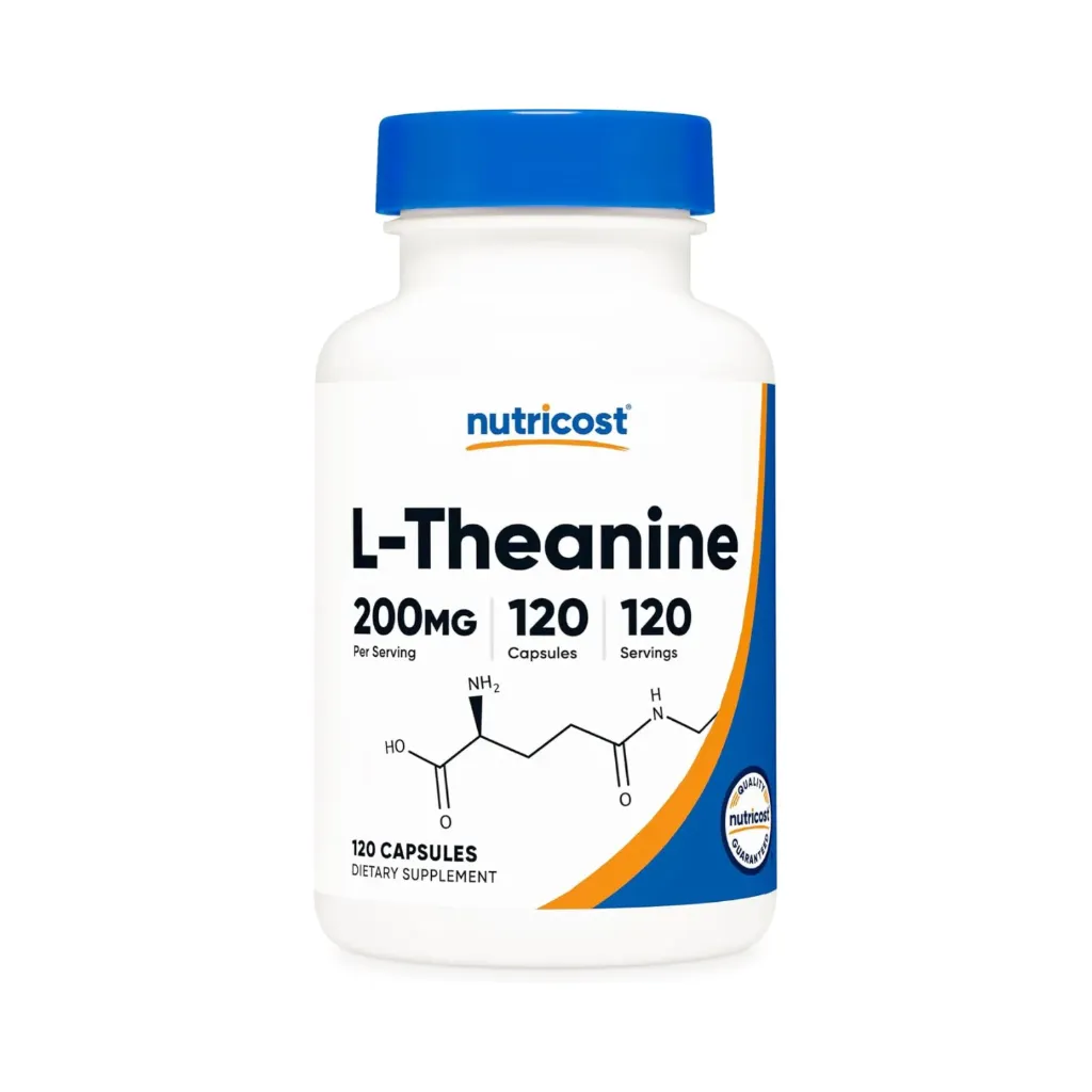[702669931946] Nutricost L-teanina 200mg por Porcíon 120 Capsules - 120 Porcíones - Sin OMG - Sin Gluten