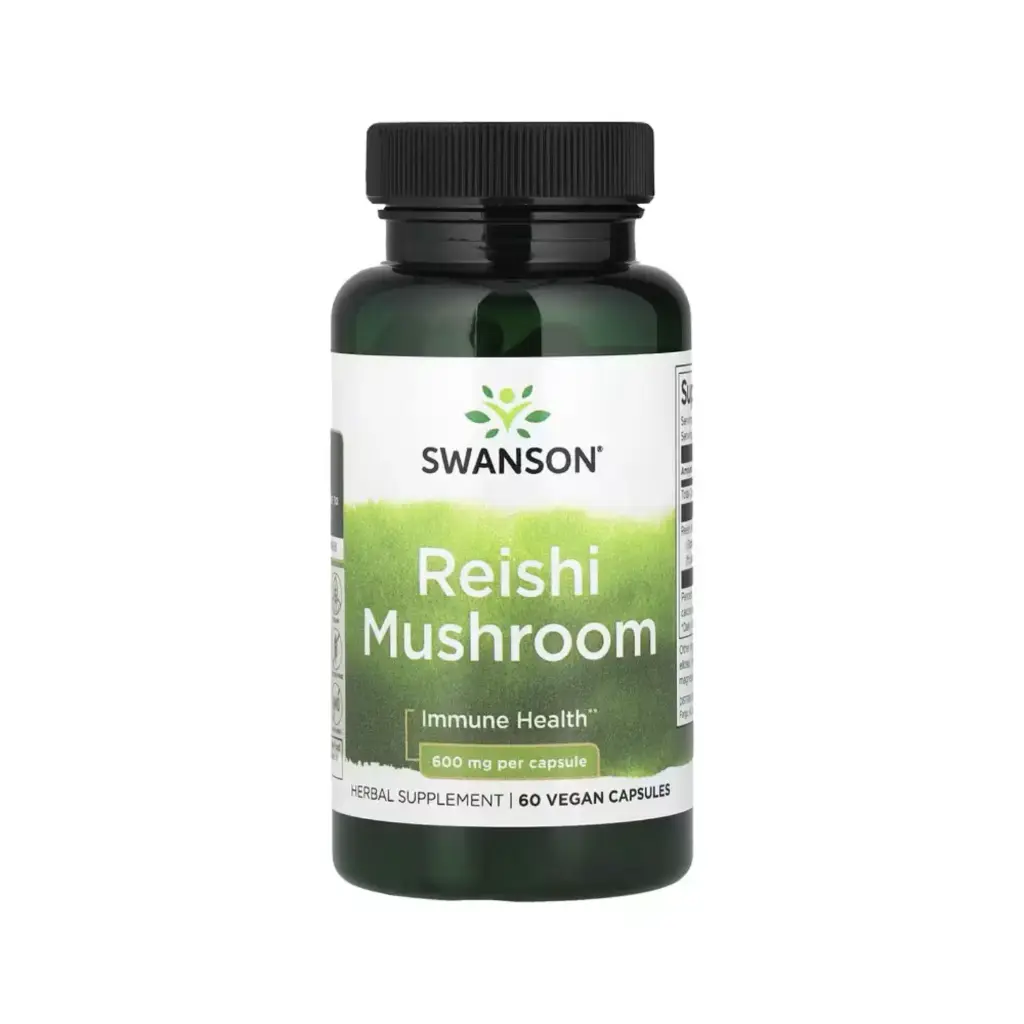 Swanson Hongo Reishi, Salud Inmunitaria 600 Mg, 60 Cápsulas Veganas 