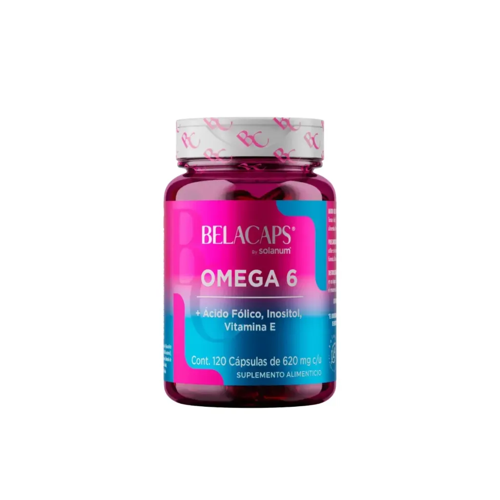 SOLANUM BELACAPS CÁPSULAS DE OMEGA 6 + ÁCIDO FÓLICO, INOSITOL, VITAMINA E DE 120 CAPSULAS
