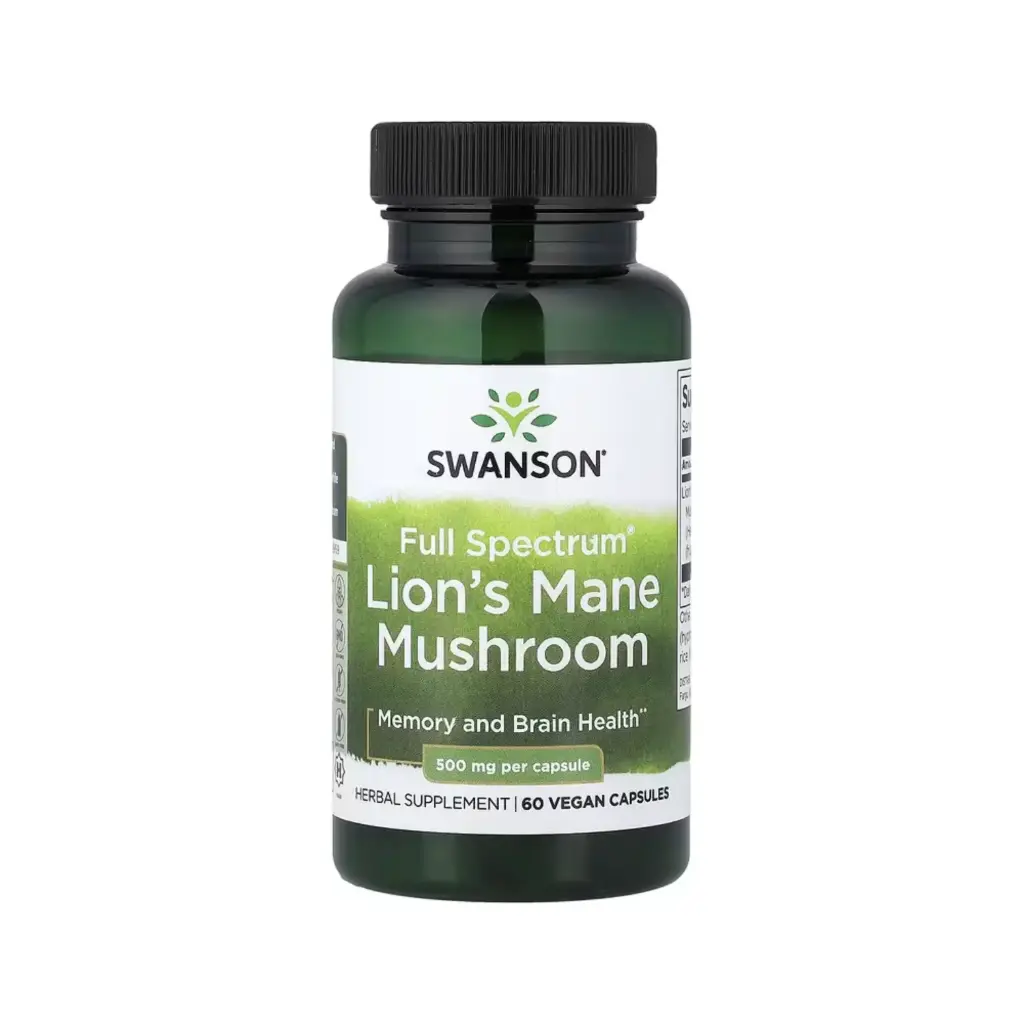 [087614110967] Swanson Full Spectrum Lion's Mane Mushroom 500 mg 60 cápsulas
