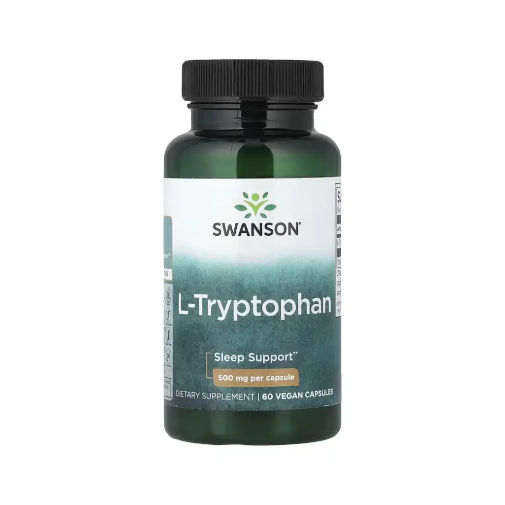 [B00980PM1U] Swanson L-triptófano, Refuerzo Para El Sueño 500 Mg, 60 Cápsulas