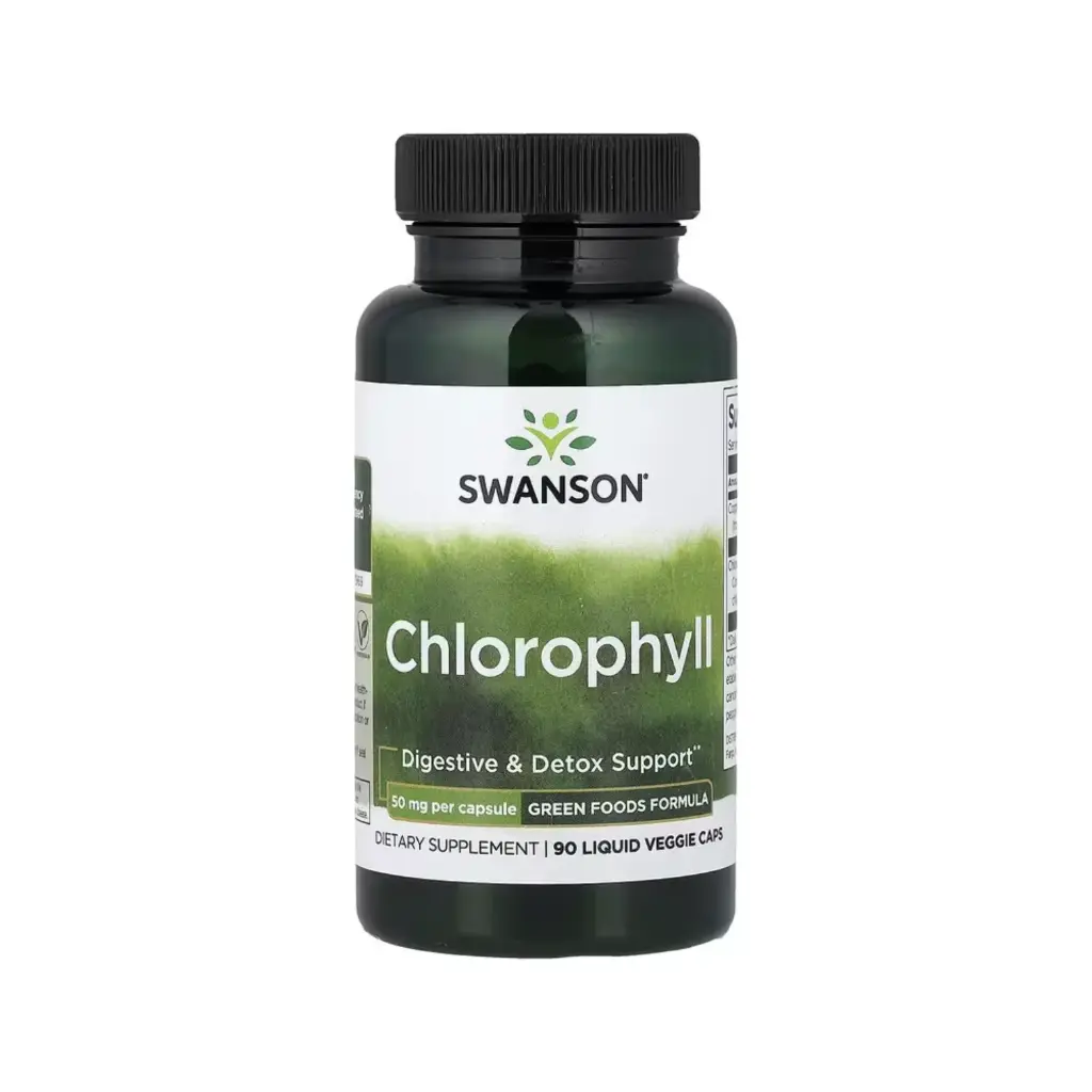 Swanson Clorofila, Refuerzo Para La Digestión Y La Desintoxicación, 90 Cápsulas Vegetales Con Contenido Líquido 