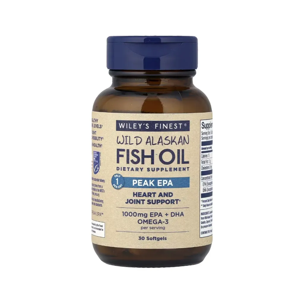Wileys Finest Wild Alaskan Fish Oil Peak Epa 30 Capsulas 1000mg EPA+DHA