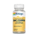 Solaray, Zinc & Cobre, Kelp & Semilla de Calabaza, 100 Cápsulas Vegetales, Soporte Inmune y Equilibrio Antioxidante