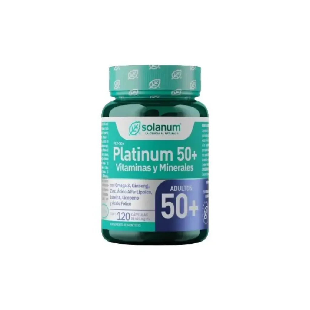 SOLANUM PLATINUM 50+ VITAMINAS Y MINERALES CON 120 CAPSULAS